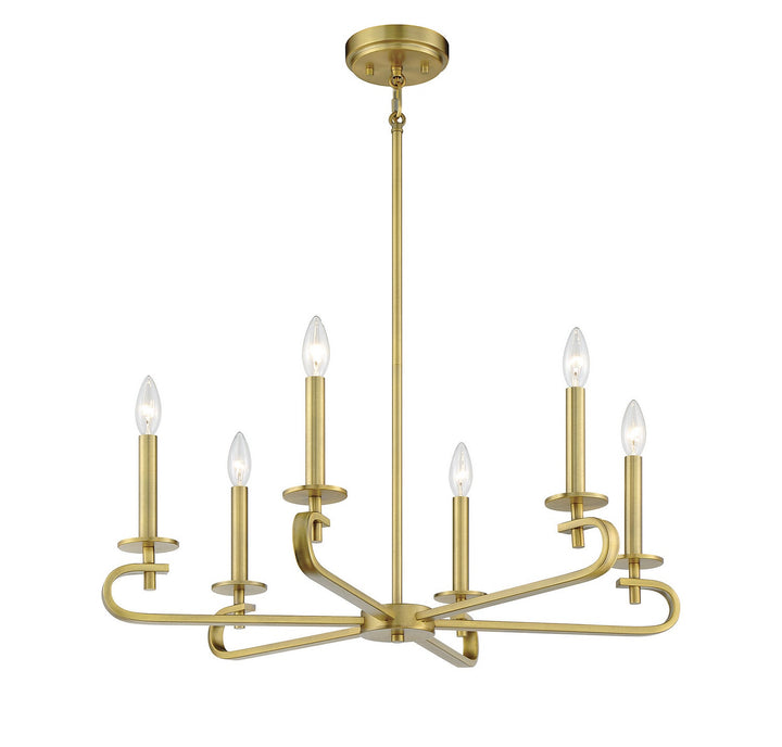 Savoy House Torino 1-2450-6-322 Chandelier Light - Warm Brass
