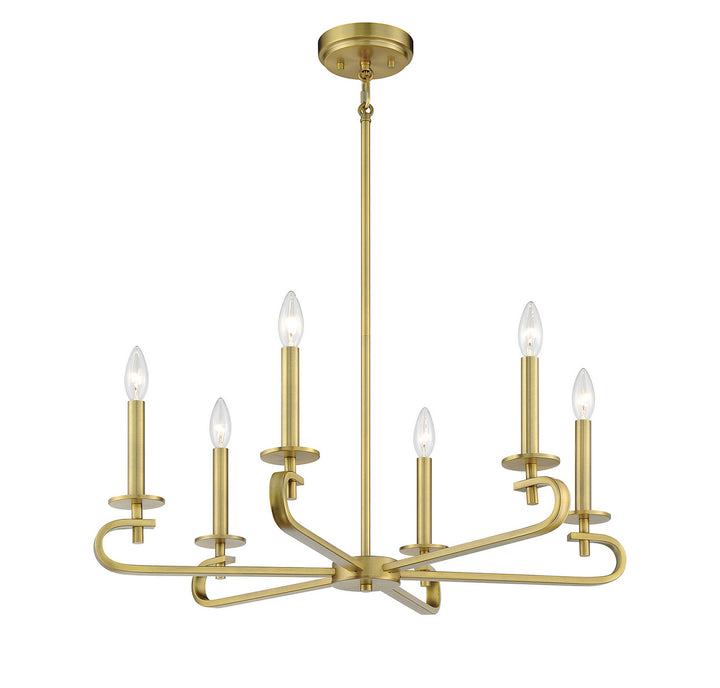 Savoy House Torino 1-2450-6-322 Chandelier Light - Warm Brass