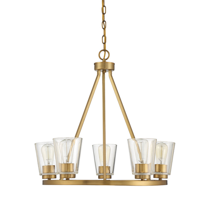 Savoy House Calhoun 1-1021-5-322 Chandelier Light - Warm Brass