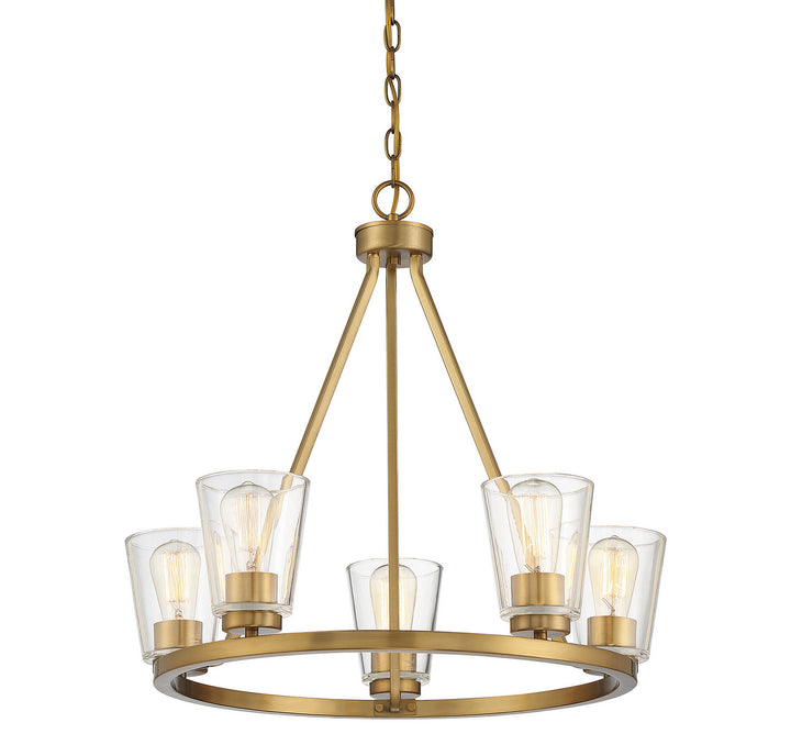 Savoy House Calhoun 1-1021-5-322 Chandelier Light - Warm Brass