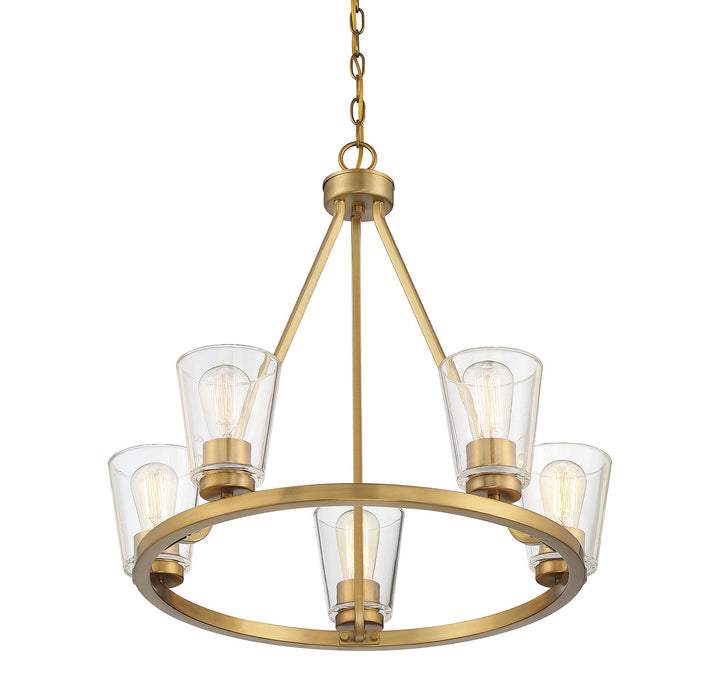 Savoy House Calhoun 1-1021-5-322 Chandelier Light - Warm Brass