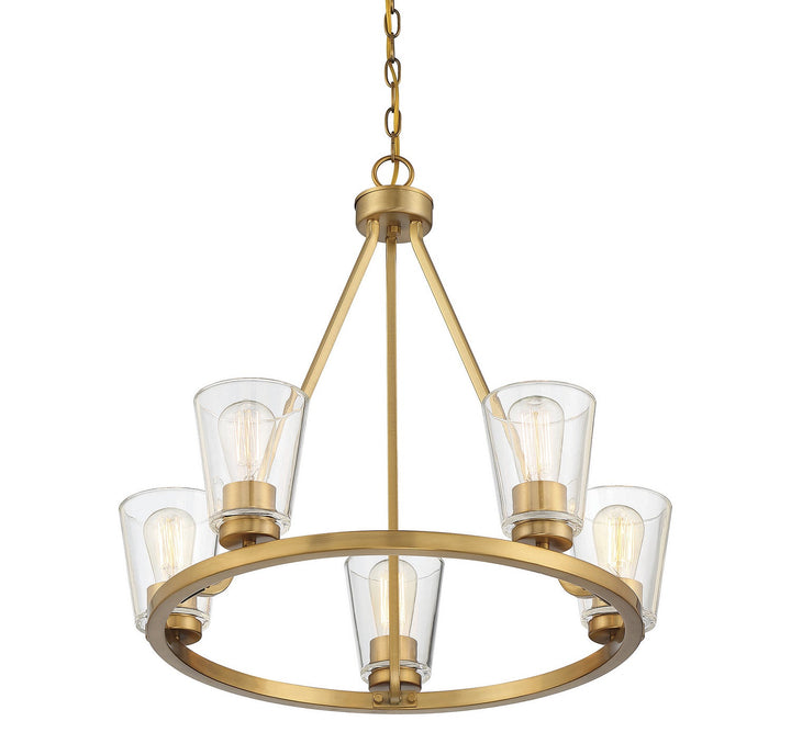 Savoy House Calhoun 1-1021-5-322 Chandelier Light - Warm Brass