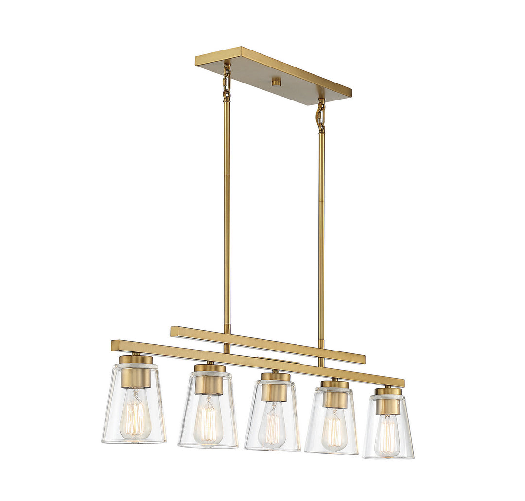 Savoy House Calhoun 1-1023-5-322 Pendant Light - Warm Brass