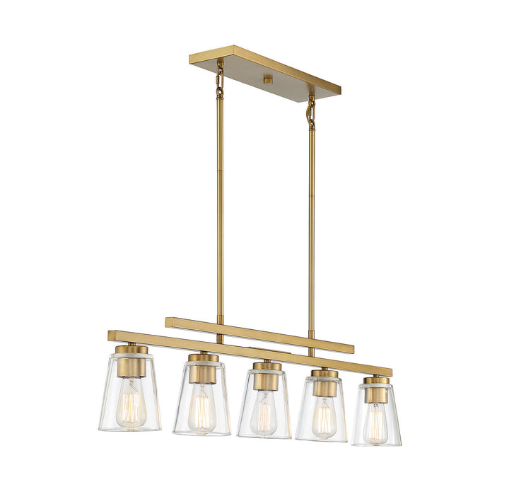 Savoy House Calhoun 1-1023-5-322 Pendant Light - Warm Brass