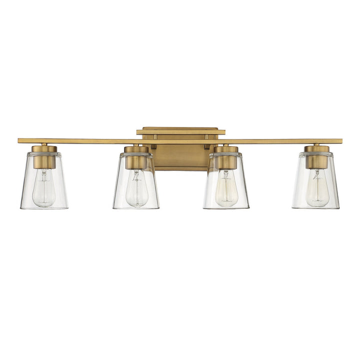 Savoy House Calhoun 8-1020-4-322 Bath Vanity Light 32 in. wide - Warm Brass