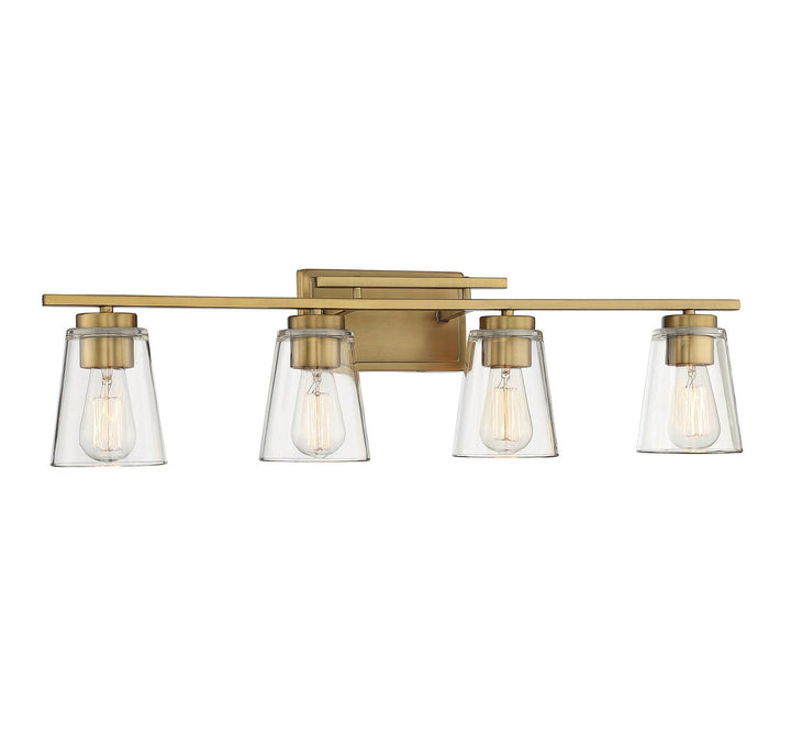 Savoy House Calhoun 8-1020-4-322 Bath Vanity Light 32 in. wide - Warm Brass