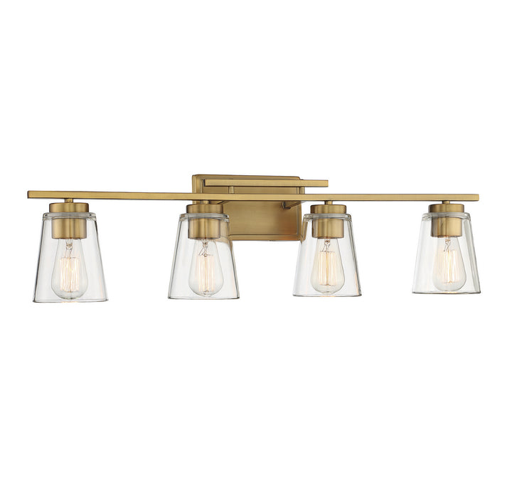 Savoy House Calhoun 8-1020-4-322 Bath Vanity Light 32 in. wide - Warm Brass