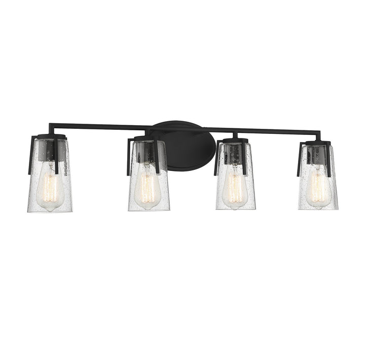 Savoy House Sacremento 8-7045-4-BK Bath Vanity Light 32 in. wide - Black