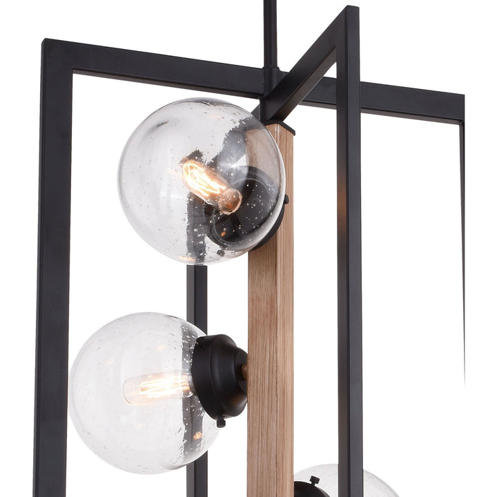 Vaxcel Bridgeview P0339 Pendant Light - Oil Rubbed Bronze and Light Walnut