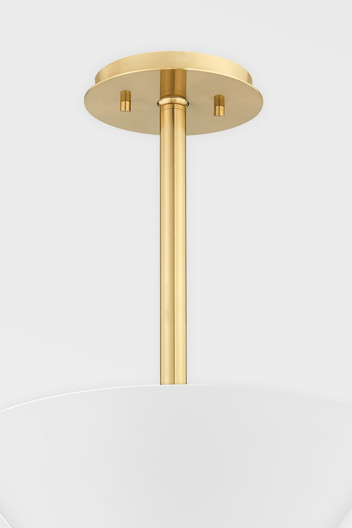 Troy Scout F8615-SWH/PBR Pendant Light - Soft White/Patina Brass