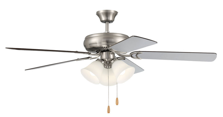 Craftmade Lighting DCF52BNK5C3W  Decorator's Choice 3 Light Kit Fan Brushed Polished Nickel