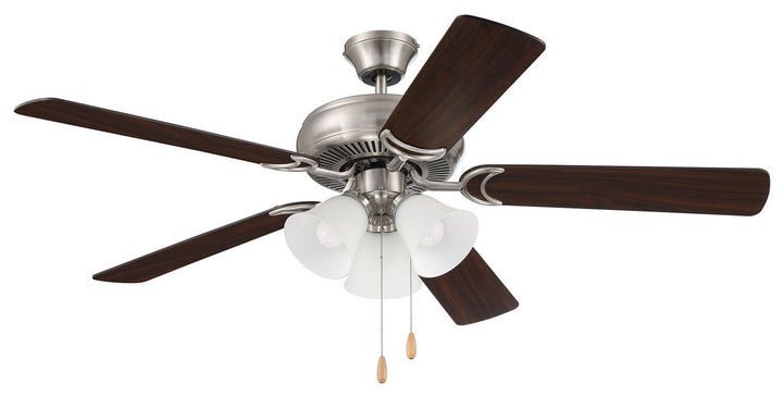 Craftmade Lighting DCF52BNK5C3W  Decorator's Choice 3 Light Kit Fan Brushed Polished Nickel