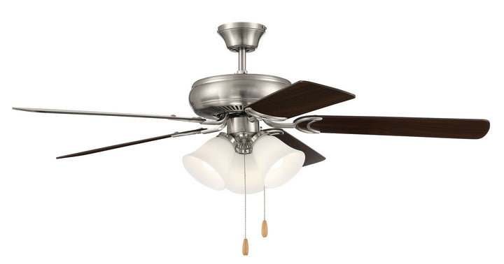Craftmade Lighting DCF52BNK5C3W  Decorator's Choice 3 Light Kit Fan Brushed Polished Nickel