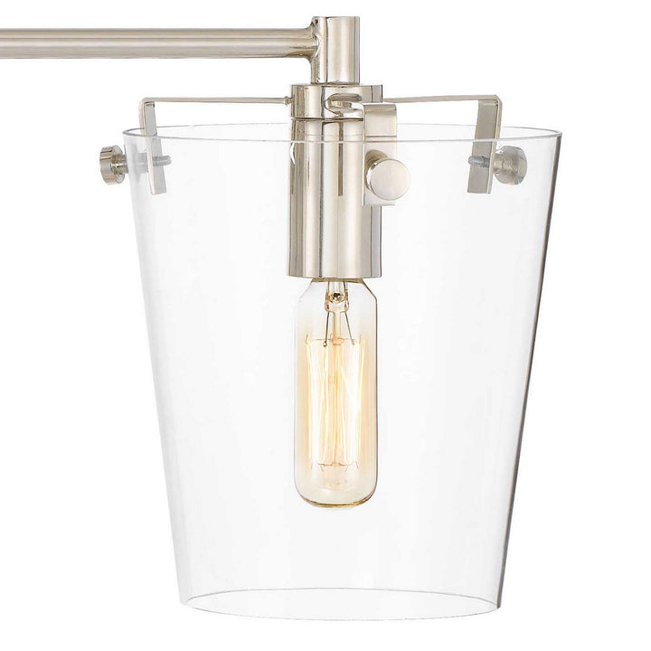 Varaluz Arlo 351B04BLPN Bath Vanity Light 32 in. wide - Black/Polished Nickel