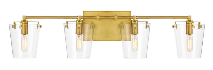 Varaluz Arlo 351B04BLSB Bath Vanity Light 32 in. wide - Black/Satin Brass