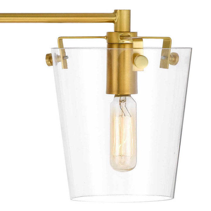 Varaluz Arlo 351B04BLSB Bath Vanity Light 32 in. wide - Black/Satin Brass