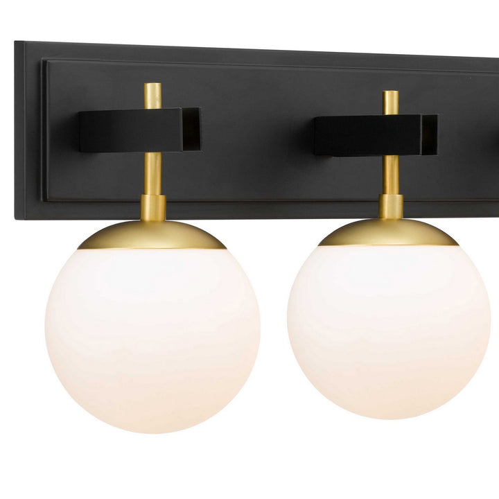Varaluz Allie 352B04BLSB Bath Vanity Light 31 in. wide - Black/Satin Brass