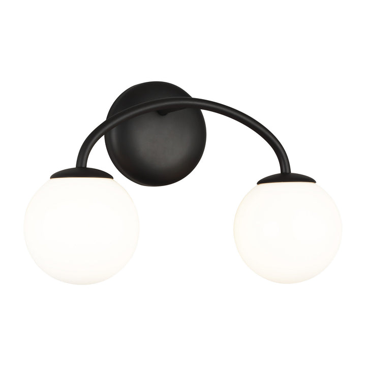 Visual Comfort Studio Galassia AEV1012MBK Bath Vanity Light 15 in. wide - Midnight Black