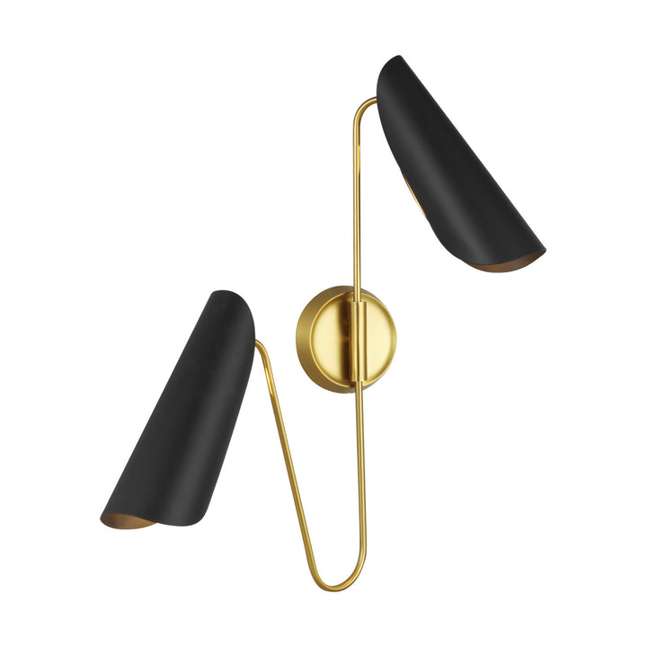 Visual Comfort Studio Tresa AEW1002BBSMBK Wall Light - Midnight Black and Burnished Brass