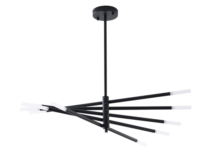 Bethel International DU161C30BK Chandelier Light - Iron & Glass