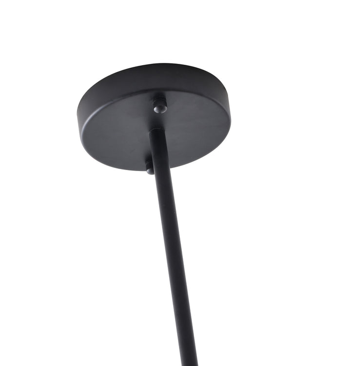 Bethel International DU161C30BK Chandelier Light - Iron & Glass