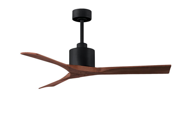 Matthews Fan Company Nan NK-BK-WA-52 Ceiling Fan - Matte Black, Walnut/