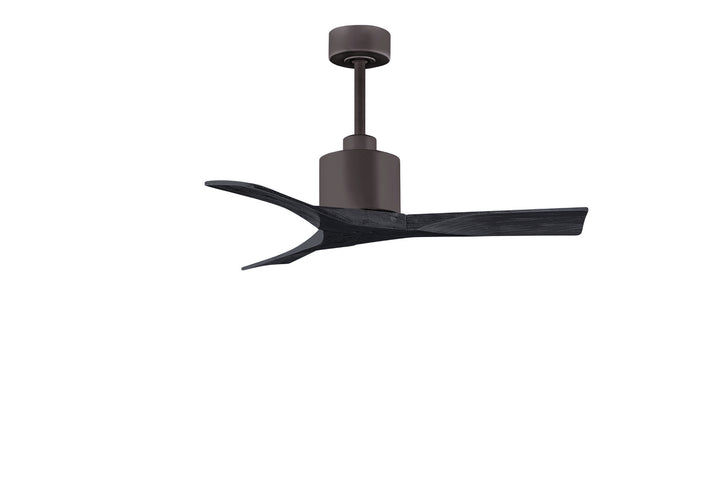 Matthews Fan Company Nan NK-TB-BK-42 Ceiling Fan - Textured Bronze, Matte Black/