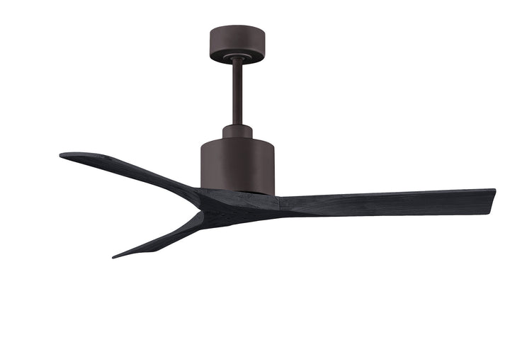 Matthews Fan Company Nan NK-TB-BK-52 Ceiling Fan - Textured Bronze, Matte Black/