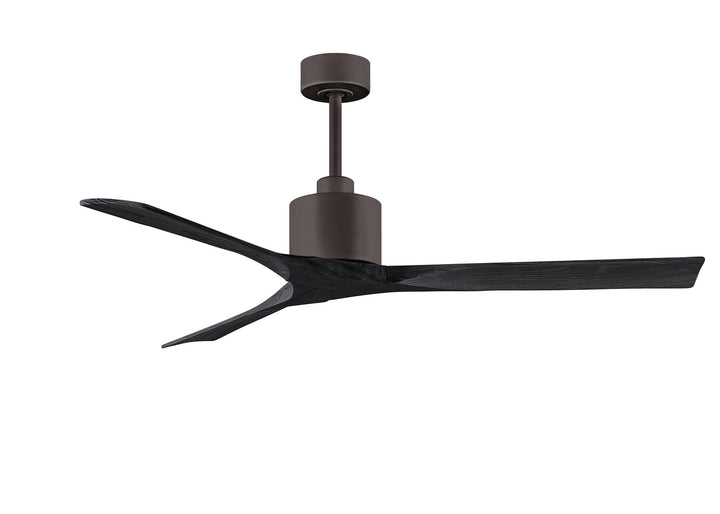 Matthews Fan Company Nan NK-TB-BK-60 Ceiling Fan - Textured Bronze, Matte Black/