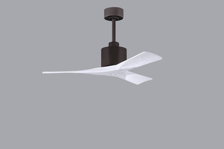 Matthews Fan Company Nan NK-TB-MWH-42 Ceiling Fan - Textured Bronze, Matte White/