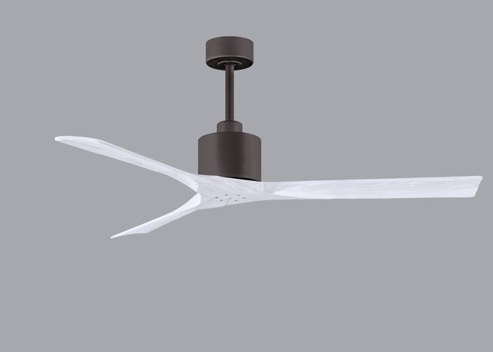 Matthews Fan Company Nan NK-TB-MWH-60 Ceiling Fan - Textured Bronze, Matte White/