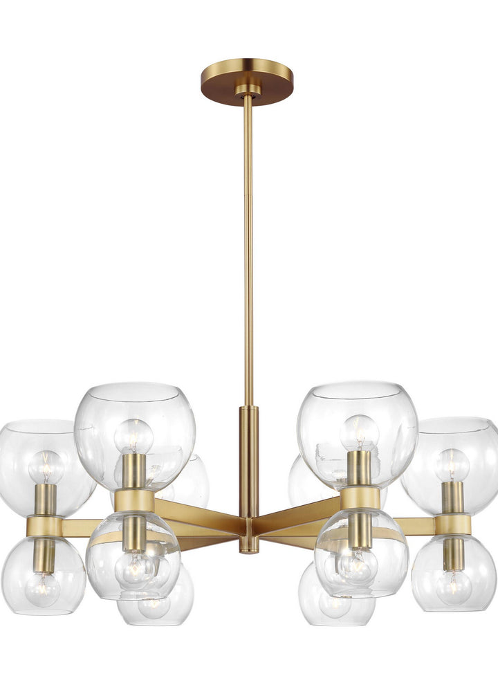 Visual Comfort Studio Londyn KSC10212BBSCG Chandelier Light - Burnished Brass with Clear Glass