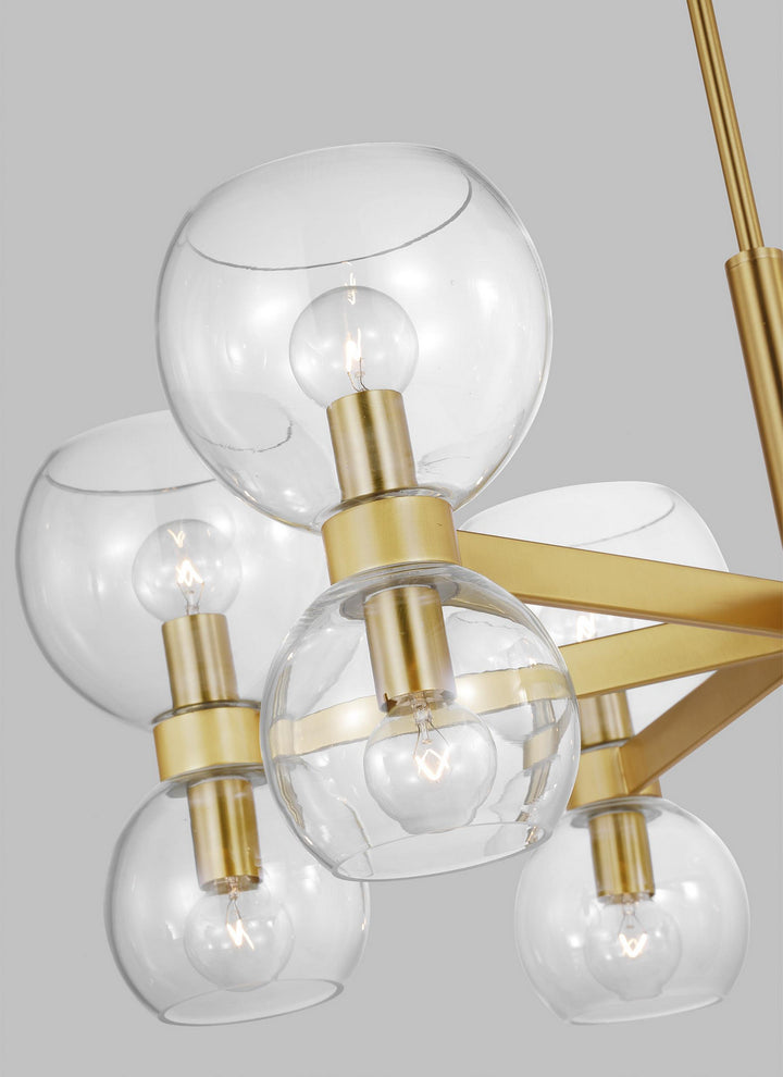 Visual Comfort Studio Londyn KSC10212BBSCG Chandelier Light - Burnished Brass with Clear Glass