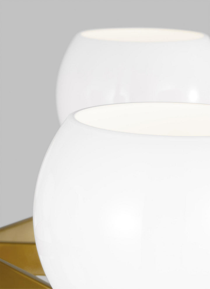 Visual Comfort Studio Londyn KSC10212BBSMG Chandelier Light - Burnished Brass with Milk White Glass