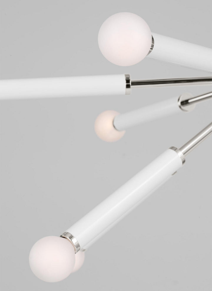 Visual Comfort Studio Monroe KSC10612PNGW Chandelier Light - Polished Nickel