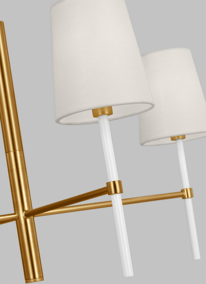 Visual Comfort Studio Monroe KSC1074BBSGW Chandelier Light - Burnished Brass