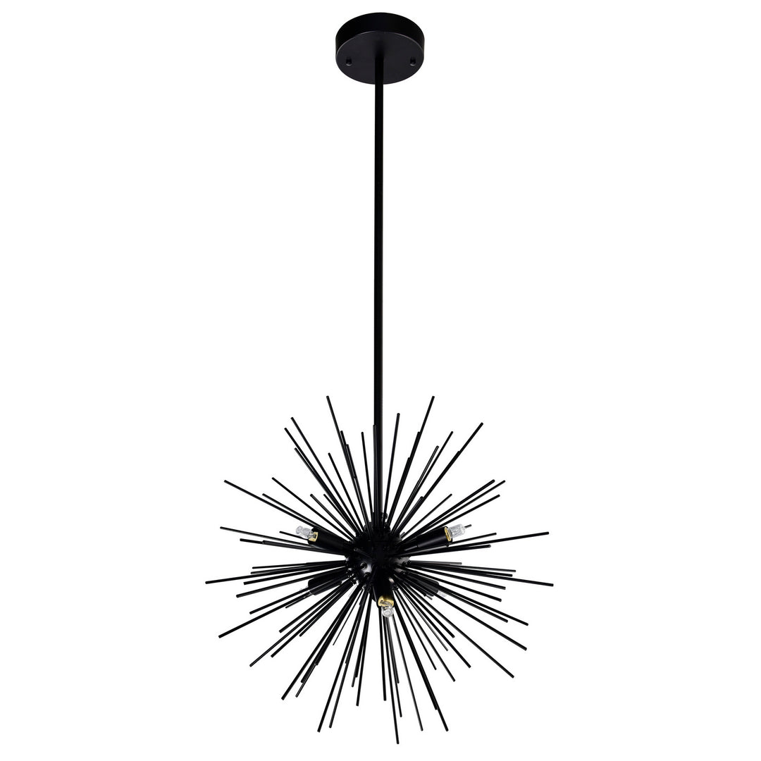 CWI Savannah 1034p16-6-101 Chandelier Light - Black