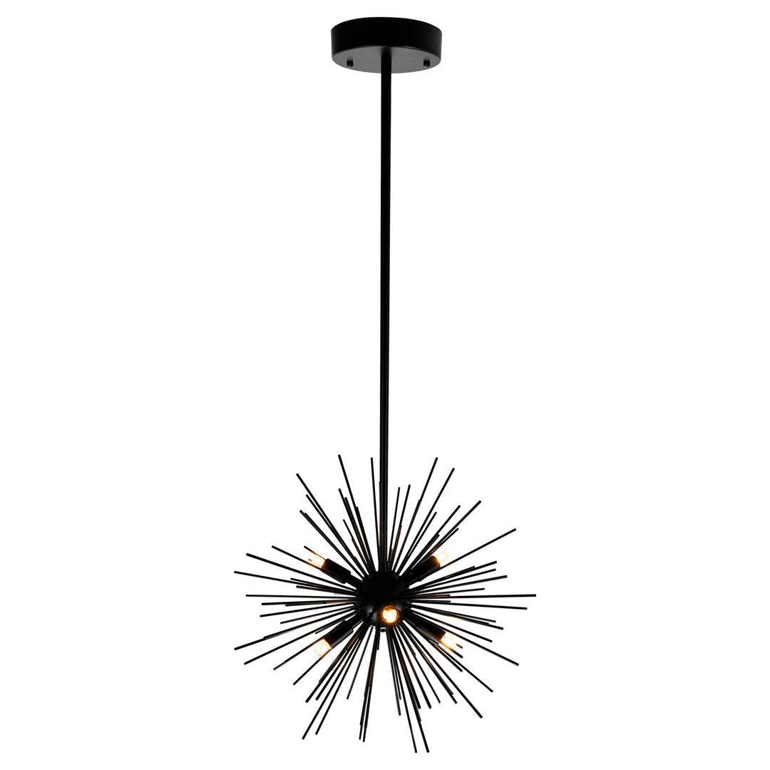 CWI Savannah 1034p16-6-101 Chandelier Light - Black