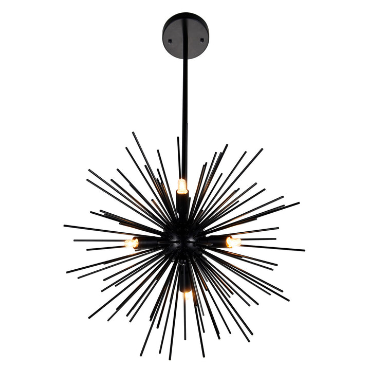 CWI Savannah 1034p16-6-101 Chandelier Light - Black