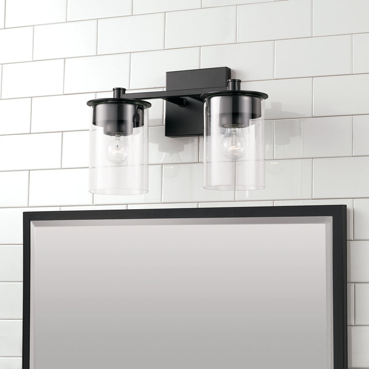 Capital Mason 146821MB-532 Bath Vanity Light 14 in. wide - Matte Black