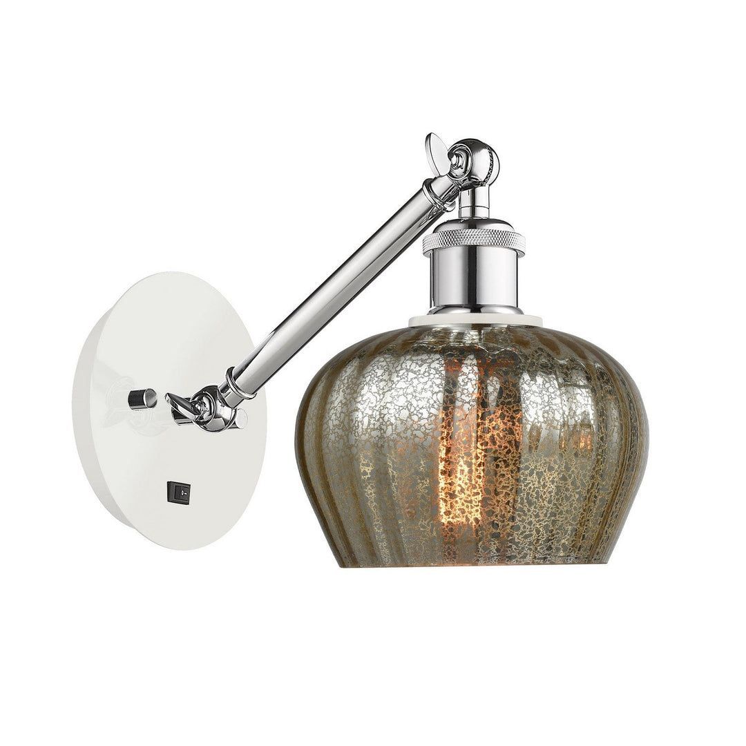 Innovations Ballston 317-1W-WPC-G96-LED Wall Sconce Light - White and Polished Chrome