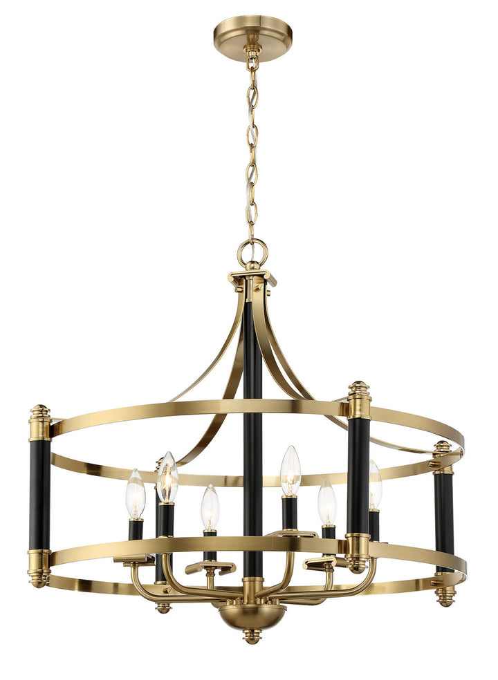 Craftmade Stanza 54896-FBSB Chandelier Light - Flat Black/Satin Brass