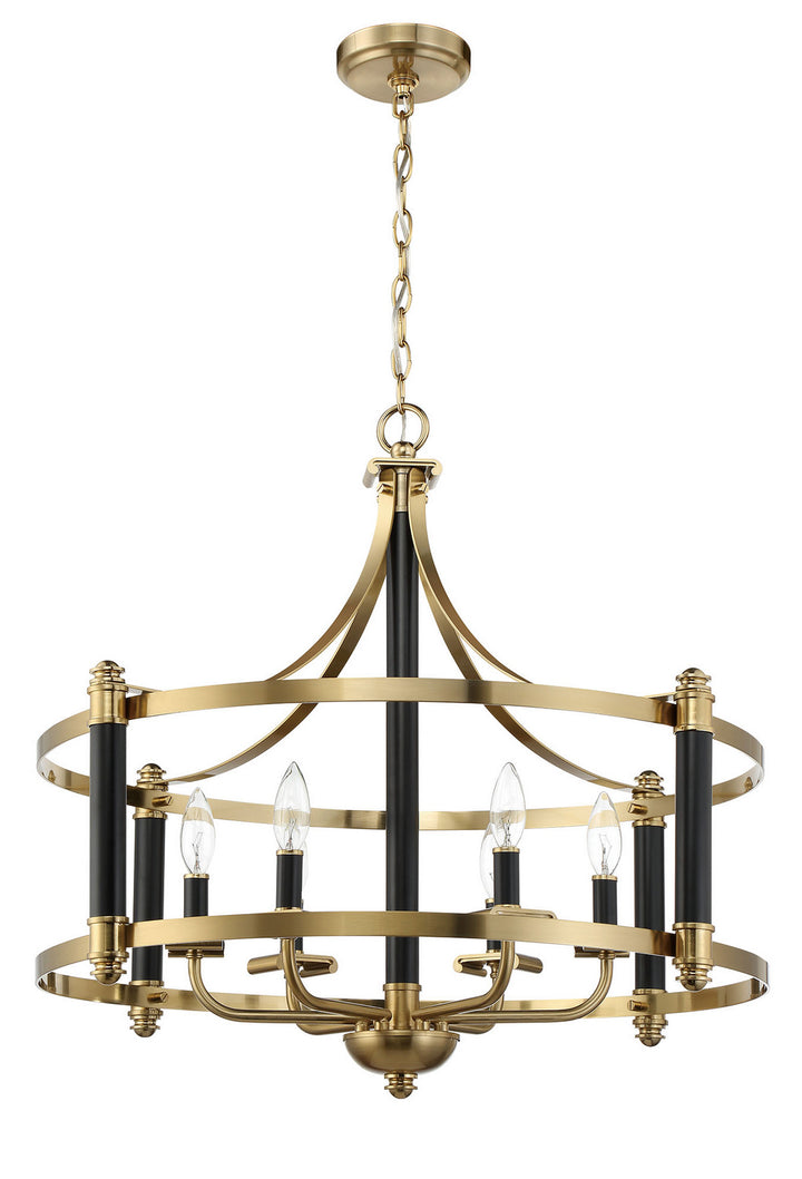 Craftmade Stanza 54896-FBSB Chandelier Light - Flat Black/Satin Brass
