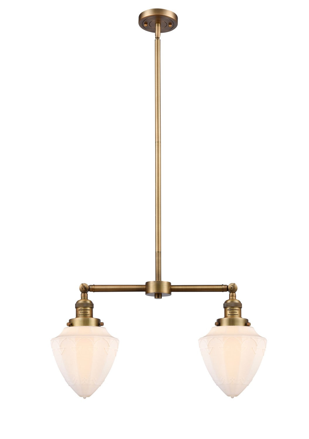 Innovations Franklin Restoration 209-BB-G661-7-LED Chandelier Light - Brushed Brass