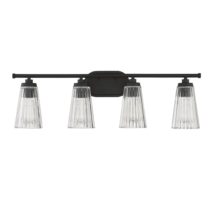 Savoy House Chantilly 8-1745-4-BK Bath Vanity Light 31 in. wide - Matte Black