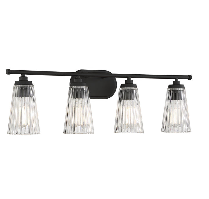 Savoy House Chantilly 8-1745-4-BK Bath Vanity Light 31 in. wide - Matte Black