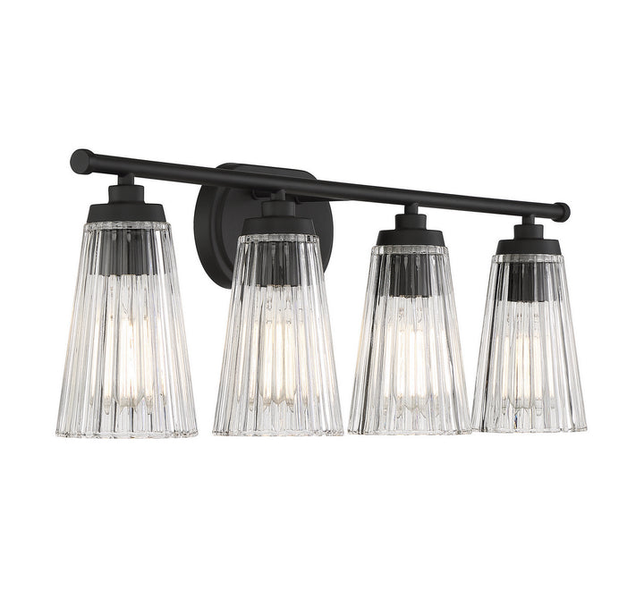 Savoy House Chantilly 8-1745-4-BK Bath Vanity Light 31 in. wide - Matte Black