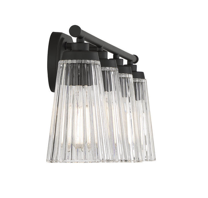 Savoy House Chantilly 8-1745-4-BK Bath Vanity Light 31 in. wide - Matte Black