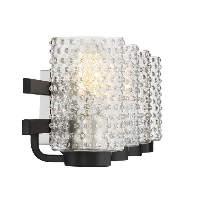 Savoy House Colt 8-1909-4-66 Bath Vanity Light 32 in. wide - Matte Black with Satin Nickel