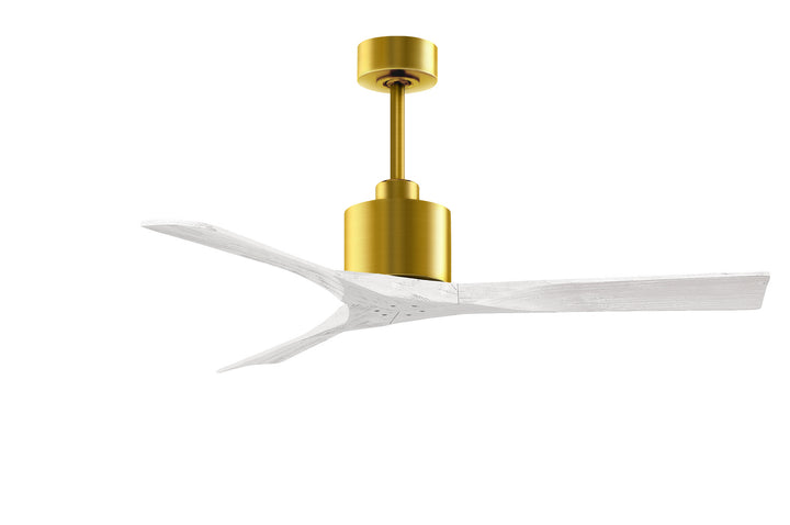 Matthews Fan Company Nan NK-BRBR-MWH-52 Ceiling Fan - Brushed Brass, Matte White/